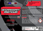 Le Dégraissant Moteur Grizzly Wash Products® désincruste et dissout rapidement les dépôts gras et huileux sur votre véhicule (moteur, pièces mécaniques, jantes, etc.).  Soluble à l'eau, il laisse après rinçage un support parfaitement dégra