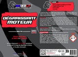 Le Dégraissant Moteur Grizzly Wash Products® désincruste et dissout rapidement les dépôts gras et huileux sur votre véhicule (moteur, pièces mécaniques, jantes, etc.).  Soluble à l'eau, il laisse après rinçage un support parfaitement dégra