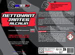 Le Nettoyant Jantes Alcalin Grizzly Wash Products® élimine rapidement les dépôts de plaquettes de frein et les graisses sur les jantes aluminium vernies des véhicules.  Sa formule concentrée prête à l'emploi est renforcée en tensio-actifs pour un décrochage rapide et intégral des salissures.  Efficace sans frotter, le Nettoyant Jantes Alcalin redonne aux jantes leur éclat d'origine et laisse une finition brillante.