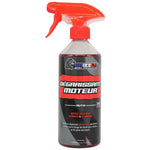 Le Dégraissant Moteur Grizzly Wash Products® désincruste et dissout rapidement les dépôts gras et huileux sur votre véhicule (moteur, pièces mécaniques, jantes, etc.).  Soluble à l'eau, il laisse après rinçage un support parfaitement dégra